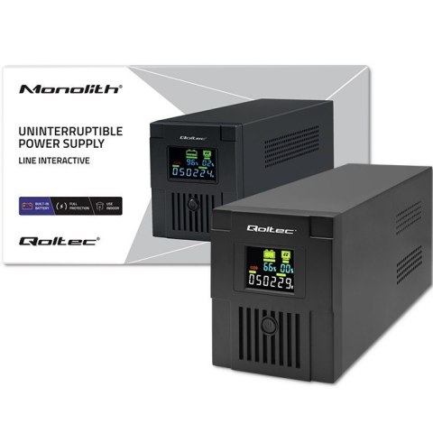 Zasilacz awaryjny UPS | Monolith | 1500VA | 900W | LCD | USB Zasilacz awaryjny UPS | Monolith | 1500VA | 900W | LCD | USB
