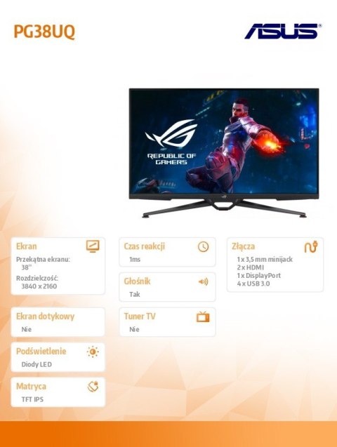 Monitor 38 cali PG38UQ Monitor 38 cali PG38UQ