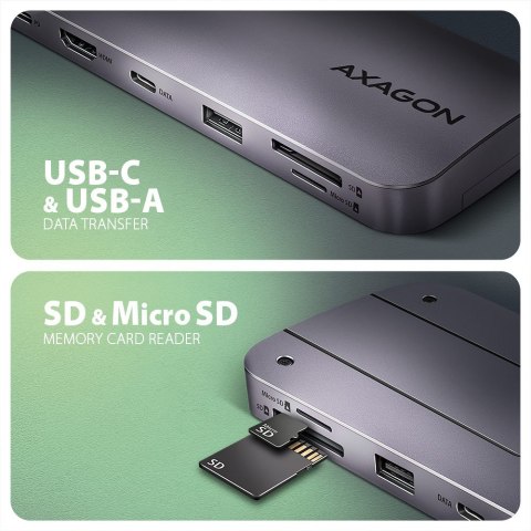 HMC-6GM2 Wieloportovy hub USB 6in1, 10Gbps, USB-A, USB-C, HDMI 4K/60Hz, M.2 NVMe/SATA, SD/microSD, PD 100W, 20cm USB-C kabel HMC-6GM2 Wieloportovy hub USB 6in1, 10Gbps, USB-A, USB-C, HDMI 4K/60Hz, M.2 NVMe/SATA, SD/microSD, PD 100W, 20cm USB-C kabel