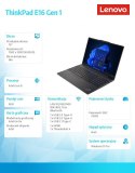 Laptop ThinkPad E16 G1 21JN005WPB W11Pro i5-1335U/8GB/512GB/INT/16.0 WUXGA/Graphite Black/1YR Premier Support + 3YRS OS