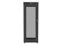 Szafa instalacyjna rack stojąca 19 42U 800x1000 czarna, drzwi perforowane LCD (Flat pack)