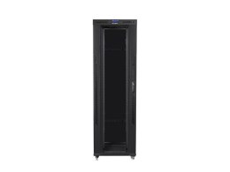 Szafa instalacyjna rack stojąca 19 42U 800x1200 czarna, drzwi szklane LCD (Flat pack)