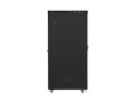 Szafa instalacyjna rack stojąca 19 42U 800x1200 czarna, drzwi szklane LCD (Flat pack)