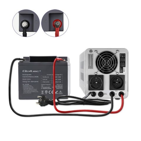 Zasilacz awaryjny UPS Pure Sine Wave | 500VA | 350W | Stała faza | Szary Zasilacz awaryjny UPS Pure Sine Wave | 500VA | 350W | Stała faza | Szary