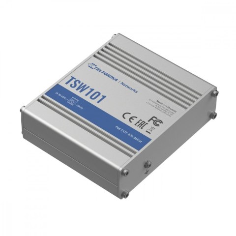 Przełącznik przemysłowy TSW101 5xGbE 4xPoE+ Przełącznik przemysłowy TSW101 5xGbE 4xPoE+