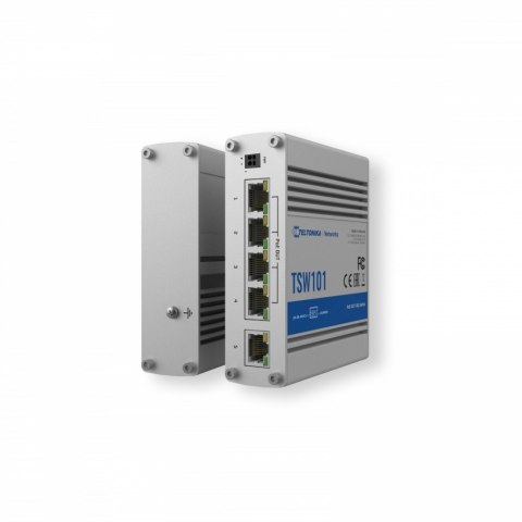 Przełącznik przemysłowy TSW101 5xGbE 4xPoE+ Przełącznik przemysłowy TSW101 5xGbE 4xPoE+