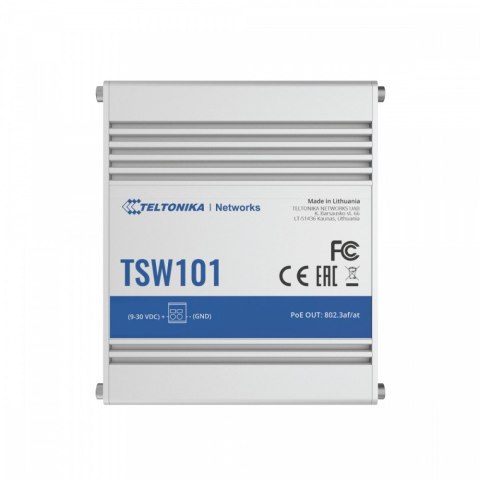 Przełącznik przemysłowy TSW101 5xGbE 4xPoE+ Przełącznik przemysłowy TSW101 5xGbE 4xPoE+