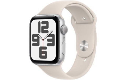 Watch SE GPS, 44mm Koperta z aluminium w kolorze księżycowej poświaty z paskiem sportowym w kolorze księżycowej poświaty - S/M Watch SE GPS, 44mm Koperta z aluminium w kolorze księżycowej poświaty z paskiem sportowym w kolorze księżycowej poświaty - S/M