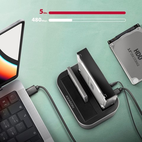 ADSA-DC Stacja dokująca USB 3.2 Gen 1 - 2x SATA 6G 2.5"/3.5" SSD/HDD ADSA-DC Stacja dokująca USB 3.2 Gen 1 - 2x SATA 6G 2.5"/3.5" SSD/HDD