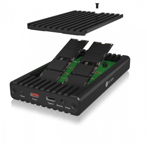 Stacja ICY BOX IB-2817MCL-C31 z funkcją klonowania dla 2x NVMe SSD Stacja ICY BOX IB-2817MCL-C31 z funkcją klonowania dla 2x NVMe SSD