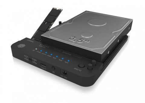 Stacja klonująca i dokująca IB-2913MCL-C31 dla M.2 NVMe SSD i HDD Stacja klonująca i dokująca IB-2913MCL-C31 dla M.2 NVMe SSD i HDD