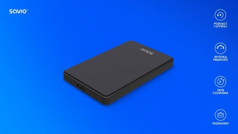Zewnętrzna obudowa na dysk HDD/SDD 2,5 cala, USB 3.0, AK-65 Zewnętrzna obudowa na dysk HDD/SDD 2,5 cala, USB 3.0, AK-65
