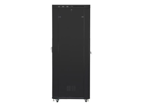 Szafa instalacyjna rack stojąca 19 47U 800x1000 czarna, drzwi szklane LCD (Flat pack) Szafa instalacyjna rack stojąca 19 47U 800x1000 czarna, drzwi szklane LCD (Flat pack)