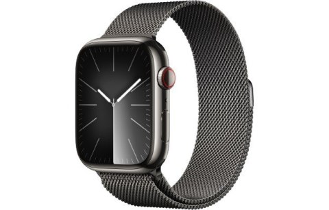 Watch Series 9 GPS + Cellular, 45mm Koperta ze stali nierdzewnej w kolorze mocnego grafitu z bransoletą mediolańską w kolorze mo Watch Series 9 GPS + Cellular, 45mm Koperta ze stali nierdzewnej w kolorze mocnego grafitu z bransoletą mediolańską w kolorze mo