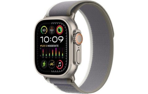 Watch Ultra 2 GPS + Cellular, 49mm Koperta z tytanu z opaską Trail w kolorze zielonym/szarym - S/M Watch Ultra 2 GPS + Cellular, 49mm Koperta z tytanu z opaską Trail w kolorze zielonym/szarym - S/M