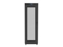 Szafa stojąca Rack 19 cali 47U 800x1000mm, drzwi perforowane LCD (FLAT PACK) czarna