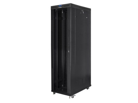 Szafa stojąca Rack 19 cali 47U 800x1200mm, drzwi szklane LCD (FLAT PACK) czarna Szafa stojąca Rack 19 cali 47U 800x1200mm, drzwi szklane LCD (FLAT PACK) czarna