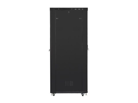 Szafa stojąca Rack 19 cali 47U 800x1200mm, drzwi szklane LCD (FLAT PACK) czarna Szafa stojąca Rack 19 cali 47U 800x1200mm, drzwi szklane LCD (FLAT PACK) czarna