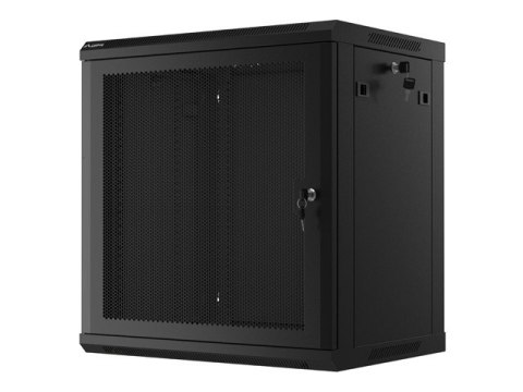Szafa wisząca 19 cali 12U 600x450 drzwi perforowane (flat pack) czarna Szafa wisząca 19 cali 12U 600x450 drzwi perforowane (flat pack) czarna