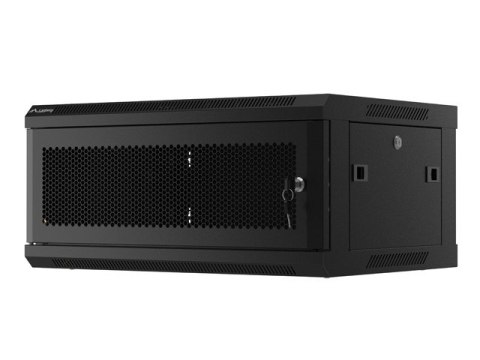 Szafa wisząca 19 cali 4U 600x450 drzwi perforowane (flat pack) czarna Szafa wisząca 19 cali 4U 600x450 drzwi perforowane (flat pack) czarna