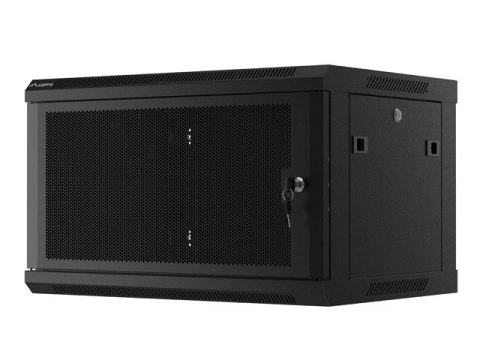 Szafa wisząca 19 cali 6U 600x450 drzwi perforowane (flat pack) czarna Szafa wisząca 19 cali 6U 600x450 drzwi perforowane (flat pack) czarna