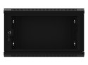 Szafa wisząca 19 cali 6U 600x450 drzwi perforowane (flat pack) czarna