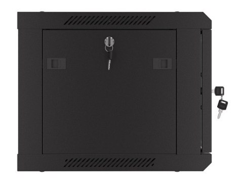 Szafa wisząca 19 cali 6U 600x450 drzwi perforowane (flat pack) czarna Szafa wisząca 19 cali 6U 600x450 drzwi perforowane (flat pack) czarna