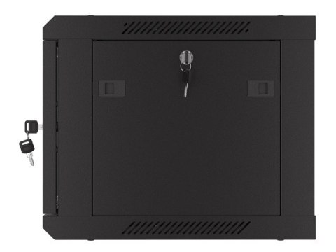 Szafa wisząca 19 cali 6U 600x450 drzwi perforowane (flat pack) czarna Szafa wisząca 19 cali 6U 600x450 drzwi perforowane (flat pack) czarna