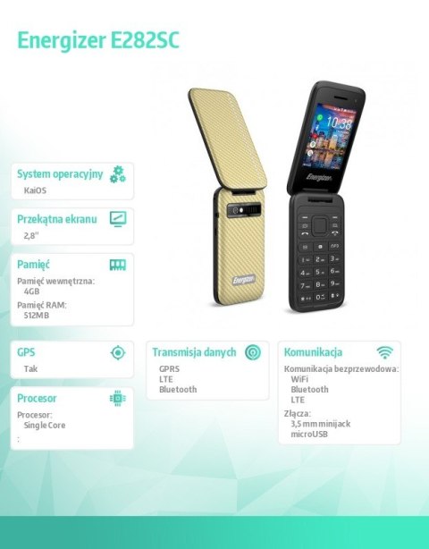 Telefon E282SC Dual Sim 512MB RAM 4GB Gold Telefon E282SC Dual Sim 512MB RAM 4GB Gold