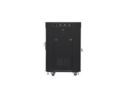 Szafa instalacyjna Rack stojąca 19 15U 600X600 czarna, drzwi sklane (flat pack) Szafa instalacyjna Rack stojąca 19 15U 600X600 czarna, drzwi sklane (flat pack)