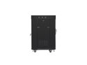 Szafa instalacyjna Rack stojąca 19 15U 600X600 czarna, drzwi sklane (flat pack)