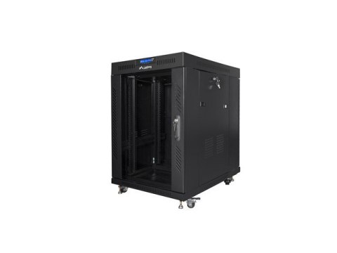 Szafa instalacyjna RACK stojąca 19 15U 800X1000 czarna drzwi szklane LCD (FLAT PACK) Szafa instalacyjna RACK stojąca 19 15U 800X1000 czarna drzwi szklane LCD (FLAT PACK)