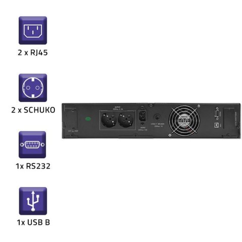 Zasilacz awaryjny UPS RACK | 1kVA | 800W | LCD Zasilacz awaryjny UPS RACK | 1kVA | 800W | LCD