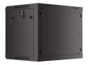 Szafa wisząca 19 cali 9U 600x450 drzwi perforowane (flat pack) czarna