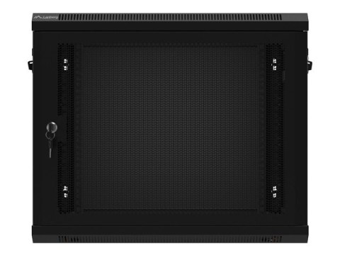 Szafa wisząca 19 cali 9U 600x450 drzwi perforowane (flat pack) czarna Szafa wisząca 19 cali 9U 600x450 drzwi perforowane (flat pack) czarna