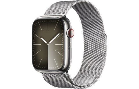Watch Series 9 GPS + Cellular, 45mm Koperta ze stali nierdzewnej w kolorze srebrnym z bransoletą mediolańską w kolorze srebrnym Watch Series 9 GPS + Cellular, 45mm Koperta ze stali nierdzewnej w kolorze srebrnym z bransoletą mediolańską w kolorze srebrnym