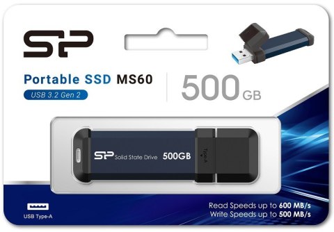 Dysk zewnętrzny SSD MS60 500GB USB 3.2 600/500MB/s Dysk zewnętrzny SSD MS60 500GB USB 3.2 600/500MB/s