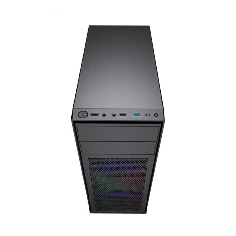 Obudowa Midi Tower Fornax M100RGB ATX wentylatory RGB Czarna Obudowa Midi Tower Fornax M100RGB ATX wentylatory RGB Czarna
