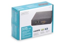 Rozdzielacz/Splitter HDMI 2-portowy, 4K 30Hz UHD 3D, HDCP 1.3, audio