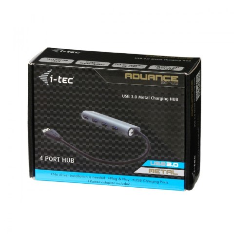 USB 3.0 Metal HUB Charging - 4 porty z zasilaczem/ładowaniem USB 3.0 Metal HUB Charging - 4 porty z zasilaczem/ładowaniem