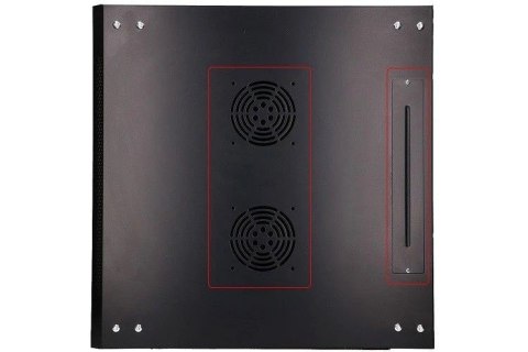 Szafka wisząca rack 4U 600x600 czarna szklane drzwi Szafka wisząca rack 4U 600x600 czarna szklane drzwi