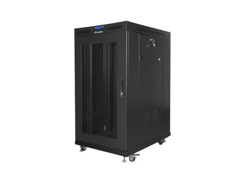 Szafa stojąca 19 cali 22U 800x1000 drzwi perforowane LCD (flat pack) V2 czarna Szafa stojąca 19 cali 22U 800x1000 drzwi perforowane LCD (flat pack) V2 czarna
