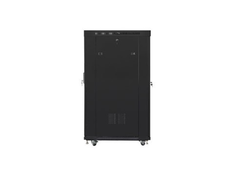 Szafa stojąca 19 cali 22U 800x1000 drzwi szklane LCD (flat pack) V2 czarna Szafa stojąca 19 cali 22U 800x1000 drzwi szklane LCD (flat pack) V2 czarna