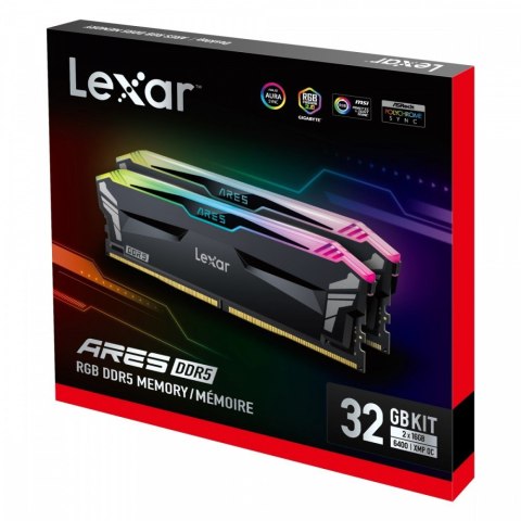 Pamięć DDR5 ARES RGB Gaming 32GB(2*16GB)/6400 czarna Pamięć DDR5 ARES RGB Gaming 32GB(2*16GB)/6400 czarna