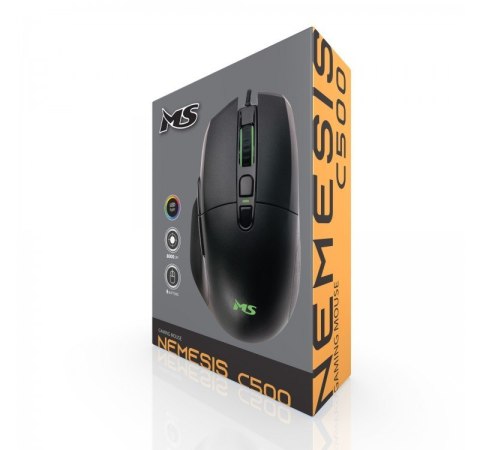 Mysz gamingowa przewodowa Nemesis C500 8000 DPI RGB LED czarna Mysz gamingowa przewodowa Nemesis C500 8000 DPI RGB LED czarna