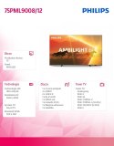 Telewizor 75 cali MINI LED 75PML9008/12