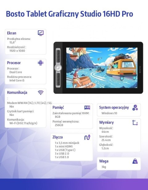 Tablet graficzny All in One Studio 16HD PRO Tablet graficzny All in One Studio 16HD PRO