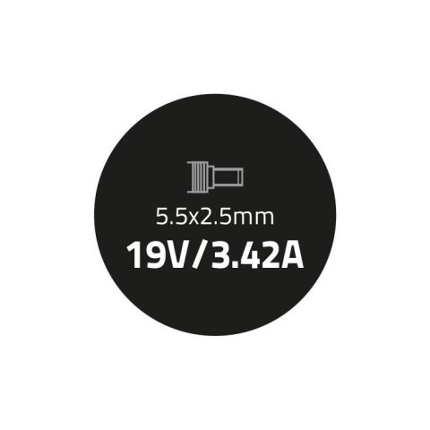 Zasilacz do laptopa 65W | 19V | 3.42A | 5.5*2.5
