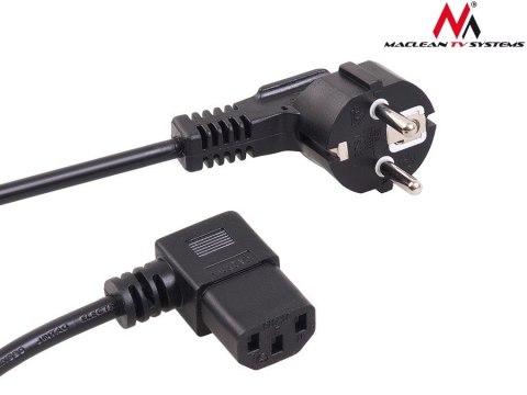 Kabel zasilający kątowy 3 pin 5M wtyk EU MCTV-804 Kabel zasilający kątowy 3 pin 5M wtyk EU MCTV-804